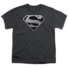 Superman Super Metallic Shield - Youth T-Shirt Youth T-Shirt (Ages 8-12) Superman   