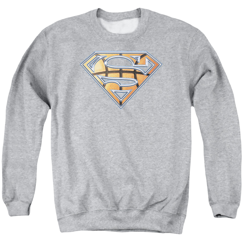 Superman Basketball Shield - Men's Crewneck Sweatshirt Men's Crewneck Sweatshirt Superman   