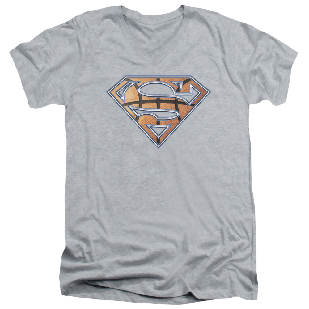 Superman Basketball Shield - Men's V-Neck T-Shirt Men's V-Neck T-Shirt Superman   