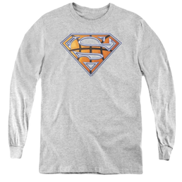 Superman Basketball Shield - Youth Long Sleeve T-Shirt Youth Long Sleeve T-Shirt Superman   