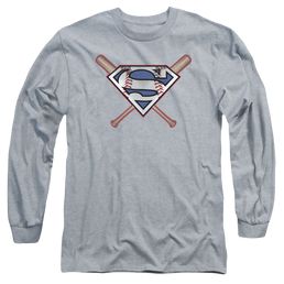 Superman Crossed Bats - Men's Long Sleeve T-Shirt Men's Long Sleeve T-Shirt Superman   