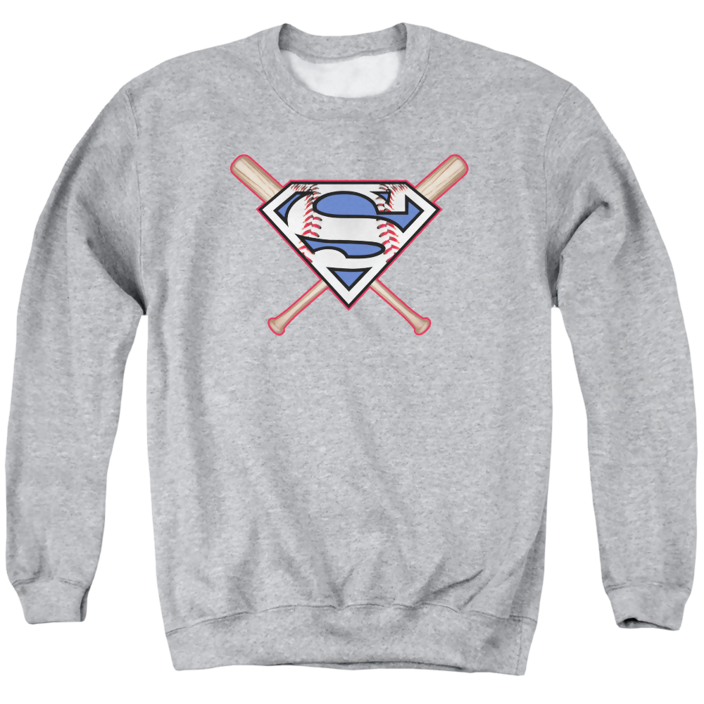 Superman Crossed Bats - Men's Crewneck Sweatshirt Men's Crewneck Sweatshirt Superman   