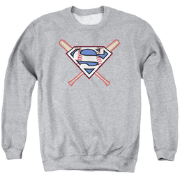 Superman Crossed Bats - Men's Crewneck Sweatshirt Men's Crewneck Sweatshirt Superman   