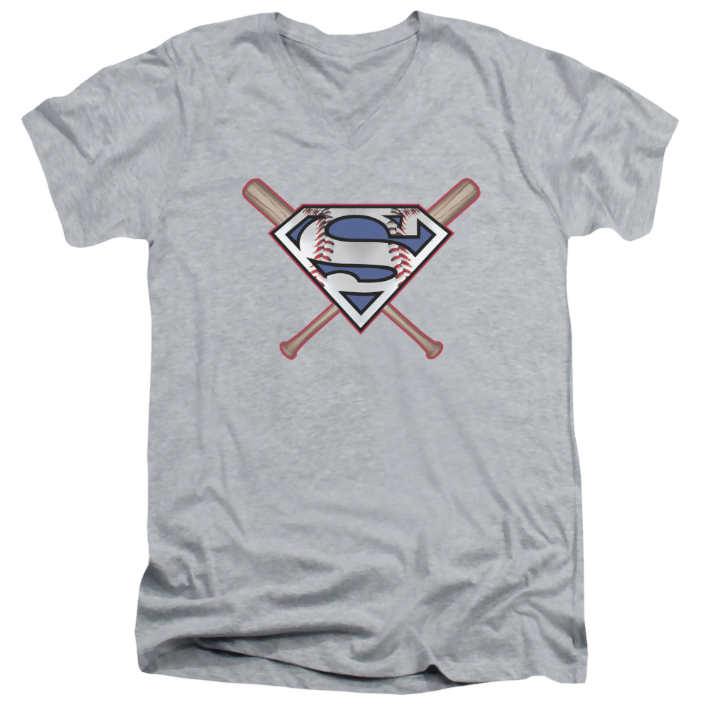 Superman Crossed Bats - Men's V-Neck T-Shirt Men's V-Neck T-Shirt Superman   