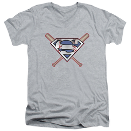 Superman Crossed Bats - Men's V-Neck T-Shirt Men's V-Neck T-Shirt Superman   