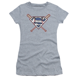 Superman Crossed Bats - Juniors T-Shirt Juniors T-Shirt Superman   