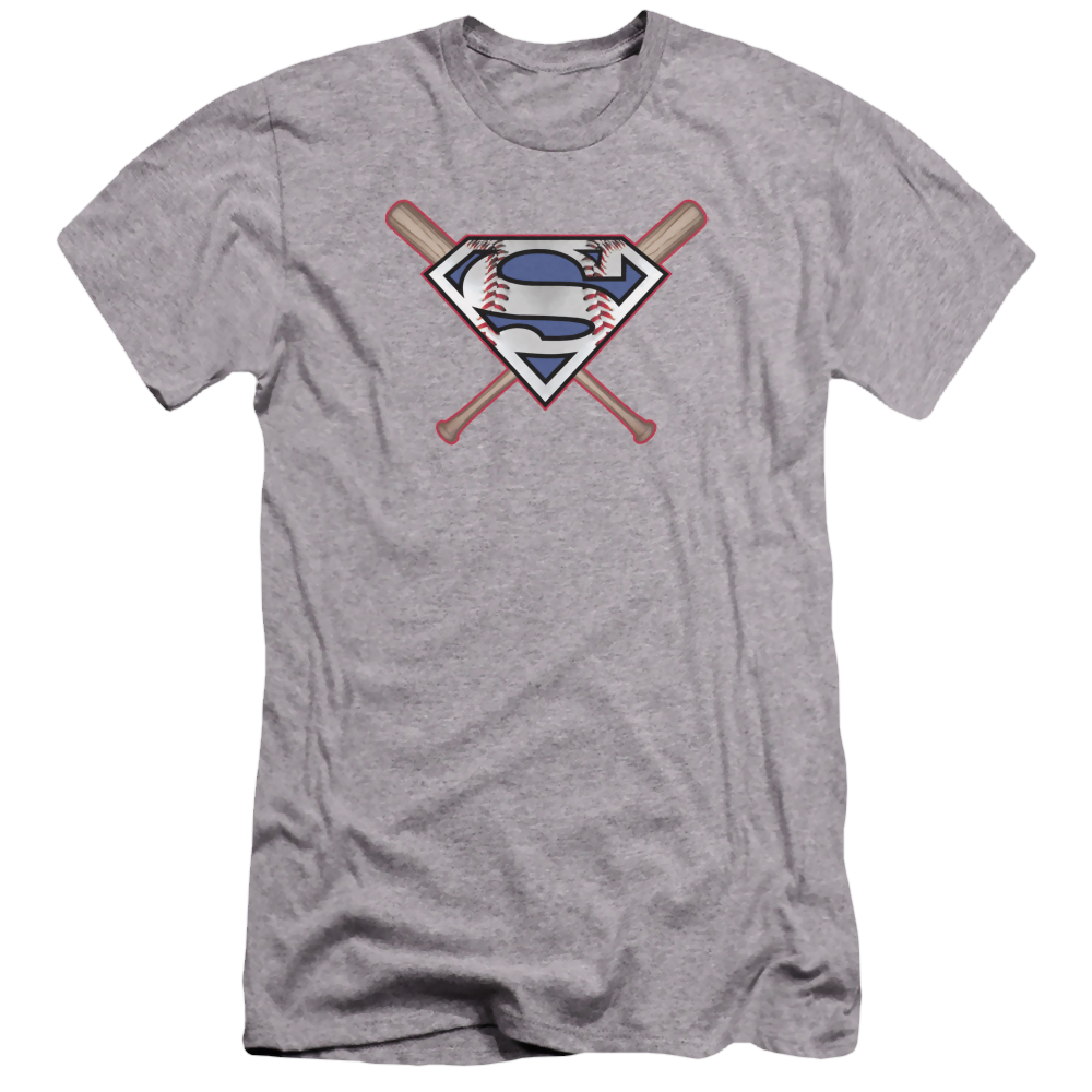 Superman Crossed Bats - Men's Premium Slim Fit T-Shirt Men's Premium Slim Fit T-Shirt Superman   