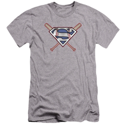 Superman Crossed Bats - Men's Premium Slim Fit T-Shirt Men's Premium Slim Fit T-Shirt Superman   