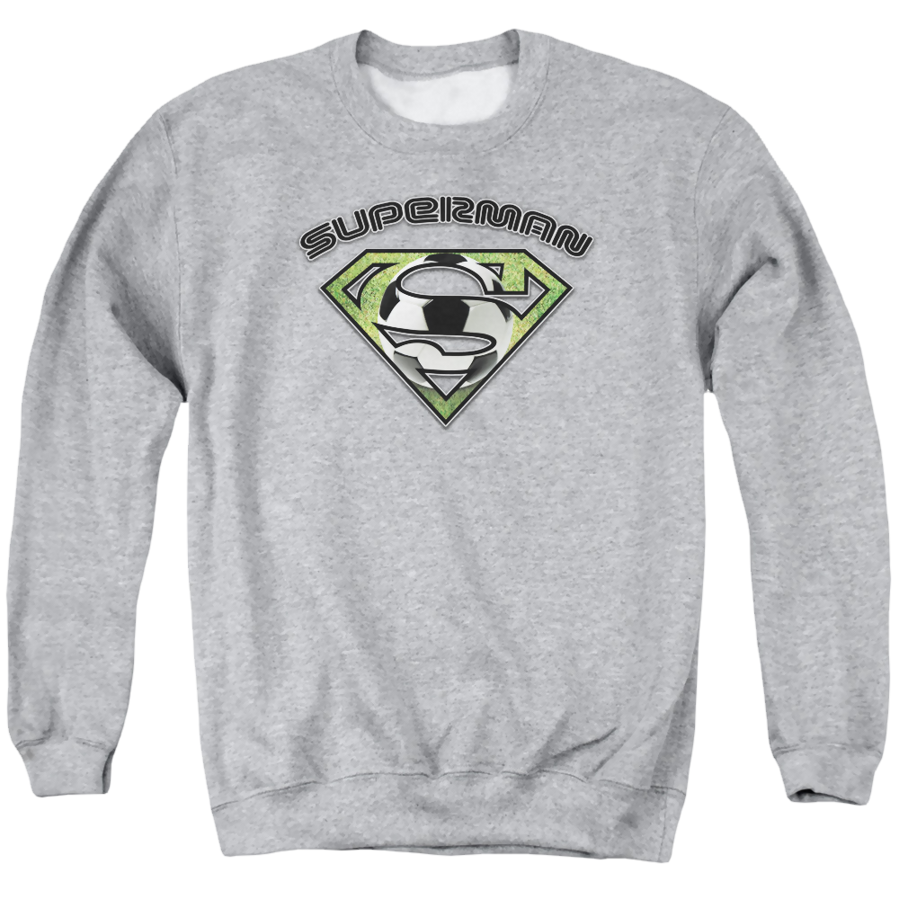 Superman Soccer Shield - Men's Crewneck Sweatshirt Men's Crewneck Sweatshirt Superman   