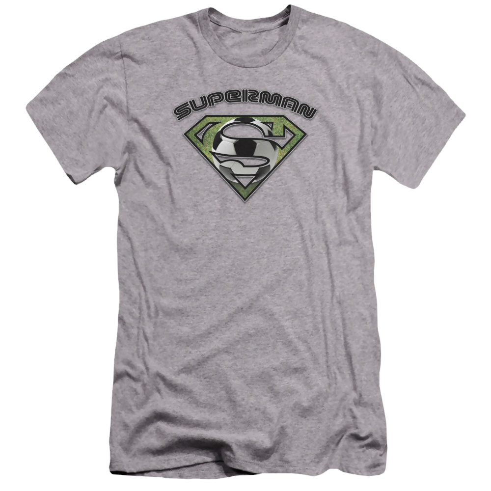 Superman Soccer Shield - Men's Premium Slim Fit T-Shirt Men's Premium Slim Fit T-Shirt Superman   