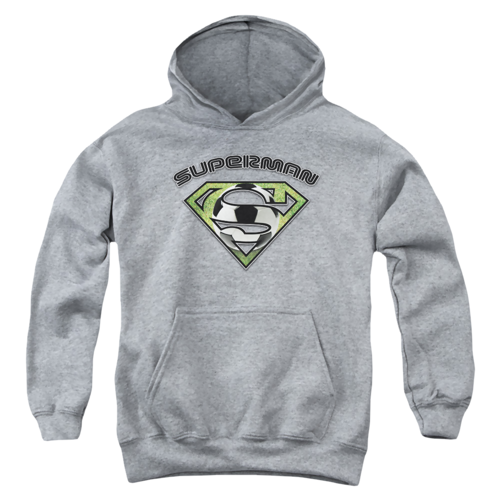 Superman Soccer Shield - Youth Hoodie Youth Hoodie (Ages 8-12) Superman   
