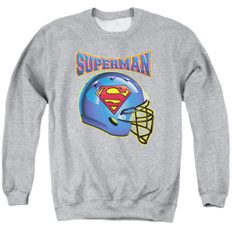 Superman Helmet - Men's Crewneck Sweatshirt Men's Crewneck Sweatshirt Superman   