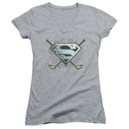 Superman Fore! - Juniors V-Neck T-Shirt Juniors V-Neck T-Shirt Superman   