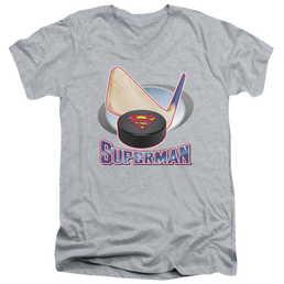 Superman Hockey Stick - Men's V-Neck T-Shirt Men's V-Neck T-Shirt Superman   