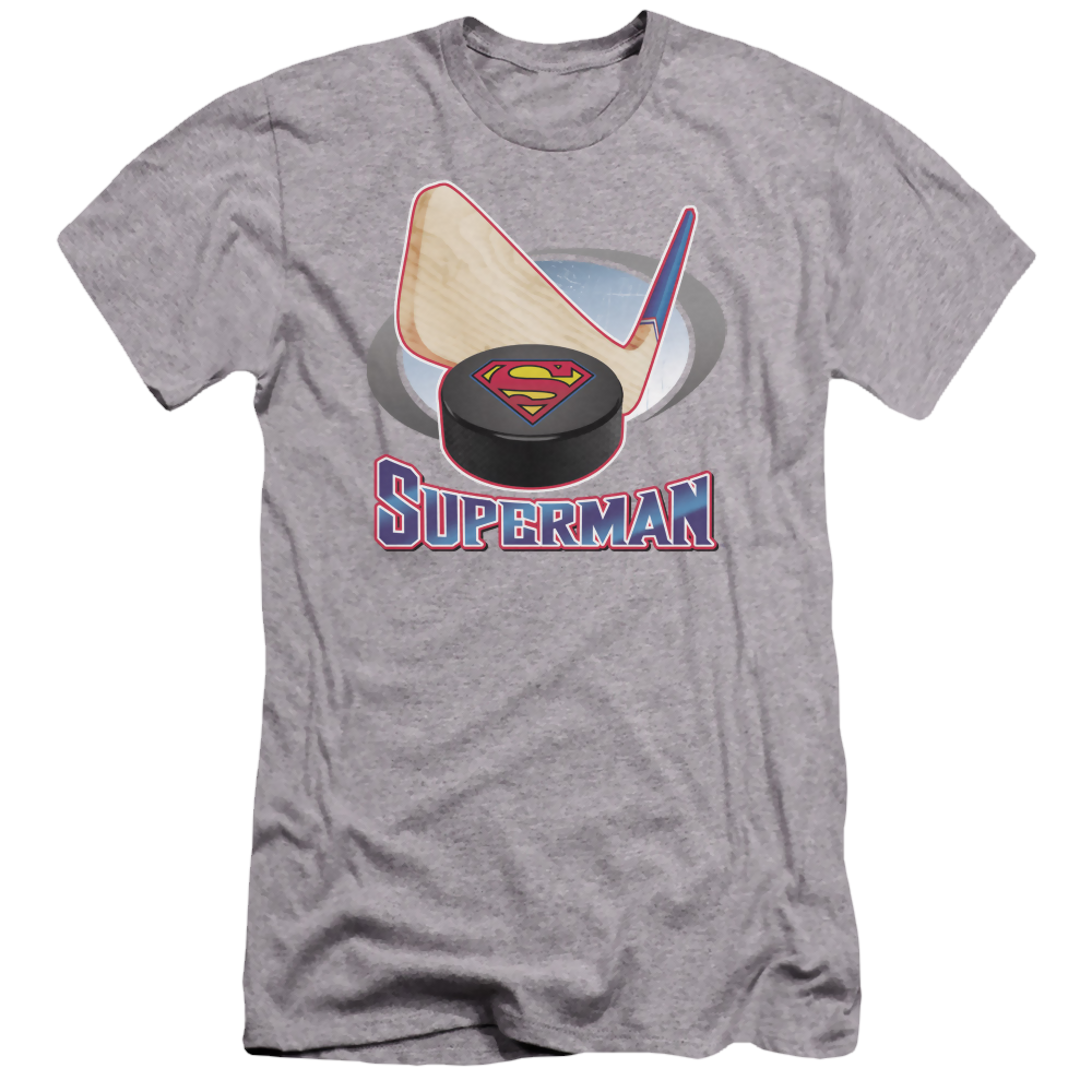 Superman Hockey Stick - Men's Premium Slim Fit T-Shirt Men's Premium Slim Fit T-Shirt Superman   