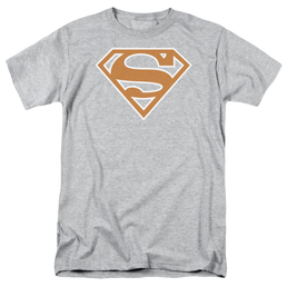 Superman Burnt Orange&White Shield - Men's Regular Fit T-Shirt Men's Regular Fit T-Shirt Superman   