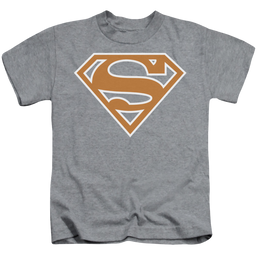 Superman Burnt Orange&White Shield - Kid's T-Shirt Kid's T-Shirt (Ages 4-7) Superman   