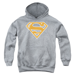 Superman Burnt Orange&White Shield - Youth Hoodie Youth Hoodie (Ages 8-12) Superman   