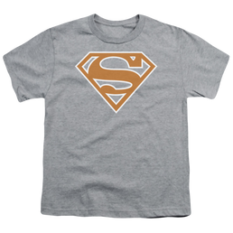 Superman Burnt Orange&White Shield - Youth T-Shirt Youth T-Shirt (Ages 8-12) Superman   
