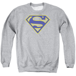 Superman Maize & Blue Shield - Men's Crewneck Sweatshirt Men's Crewneck Sweatshirt Superman   