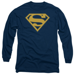 Superman Maize & Blue Shield - Men's Long Sleeve T-Shirt Men's Long Sleeve T-Shirt Superman   