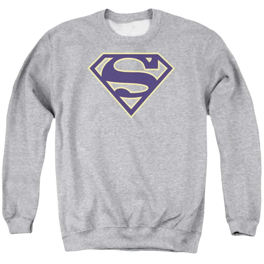 Superman Navy & Gold Shield - Men's Crewneck Sweatshirt Men's Crewneck Sweatshirt Superman   