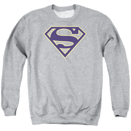 Superman Navy & Gold Shield - Men's Crewneck Sweatshirt Men's Crewneck Sweatshirt Superman   