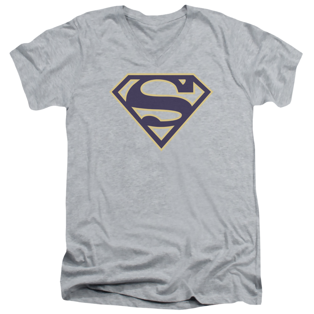 Superman Navy & Gold Shield - Men's V-Neck T-Shirt Men's V-Neck T-Shirt Superman   