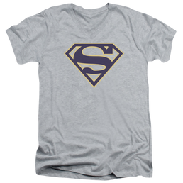Superman Navy & Gold Shield - Men's V-Neck T-Shirt Men's V-Neck T-Shirt Superman   