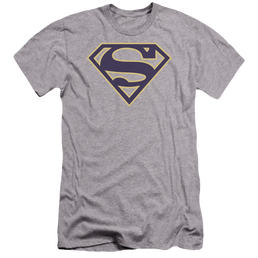 Superman Navy & Gold Shield - Men's Premium Slim Fit T-Shirt Men's Premium Slim Fit T-Shirt Superman   