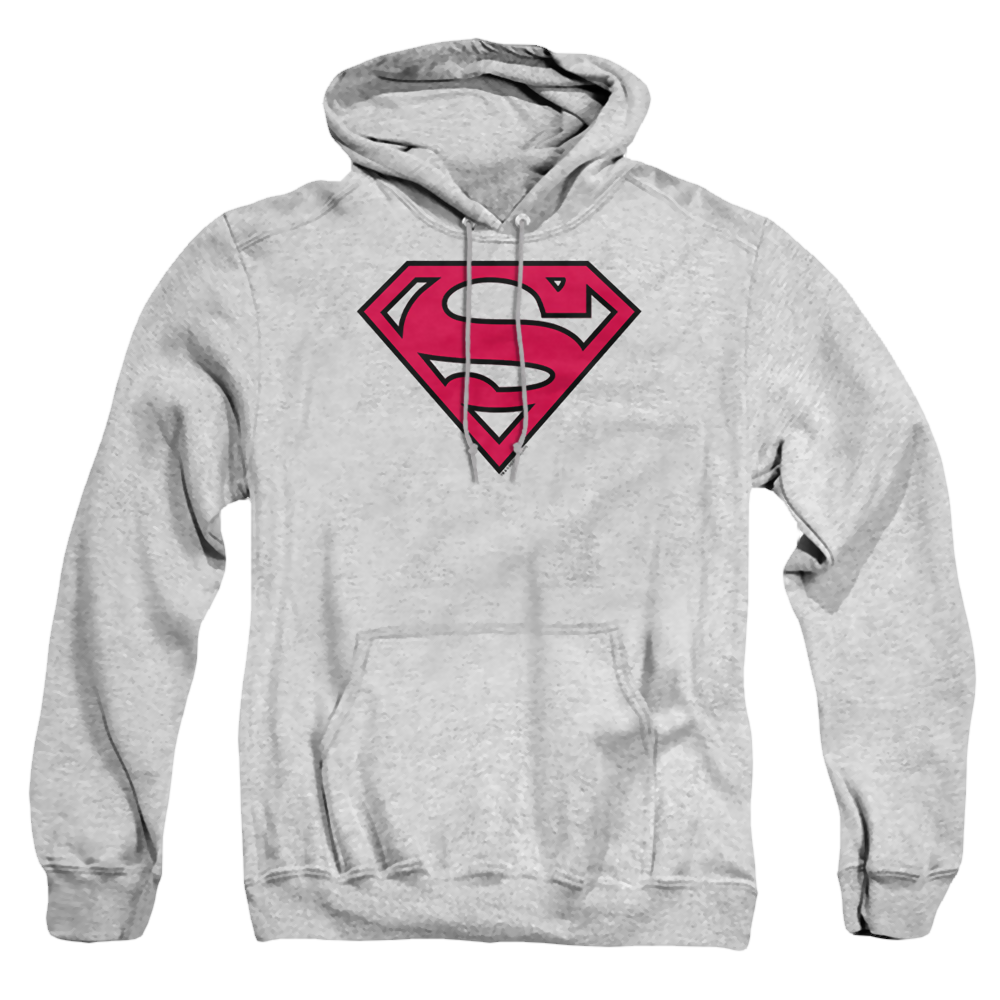 Superman Red & Black Shield - Pullover Hoodie Pullover Hoodie Superman   