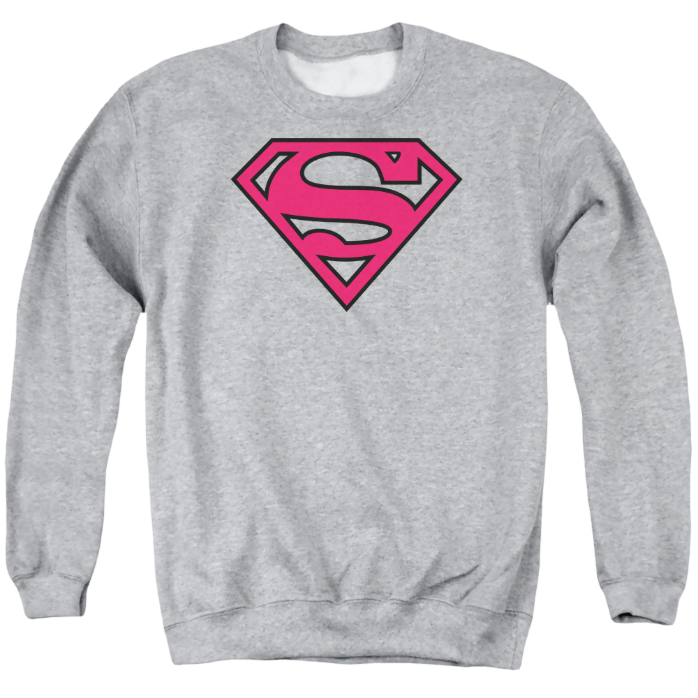 Superman Red & Black Shield - Men's Crewneck Sweatshirt Men's Crewneck Sweatshirt Superman   