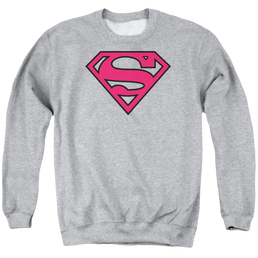 Superman Red & Black Shield - Men's Crewneck Sweatshirt Men's Crewneck Sweatshirt Superman   
