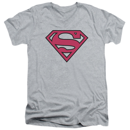 Superman Red & Black Shield - Men's V-Neck T-Shirt Men's V-Neck T-Shirt Superman   