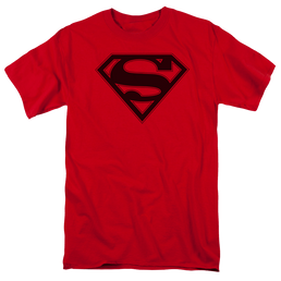 Superman Red & Black Shield - Men's Regular Fit T-Shirt Men's Regular Fit T-Shirt Superman   