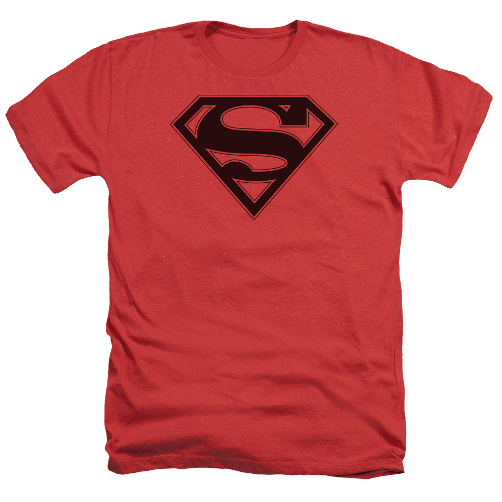 Superman Red & Black Shield - Men's Heather T-Shirt Men's Heather T-Shirt Superman   