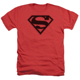 Superman Red & Black Shield - Men's Heather T-Shirt Men's Heather T-Shirt Superman   