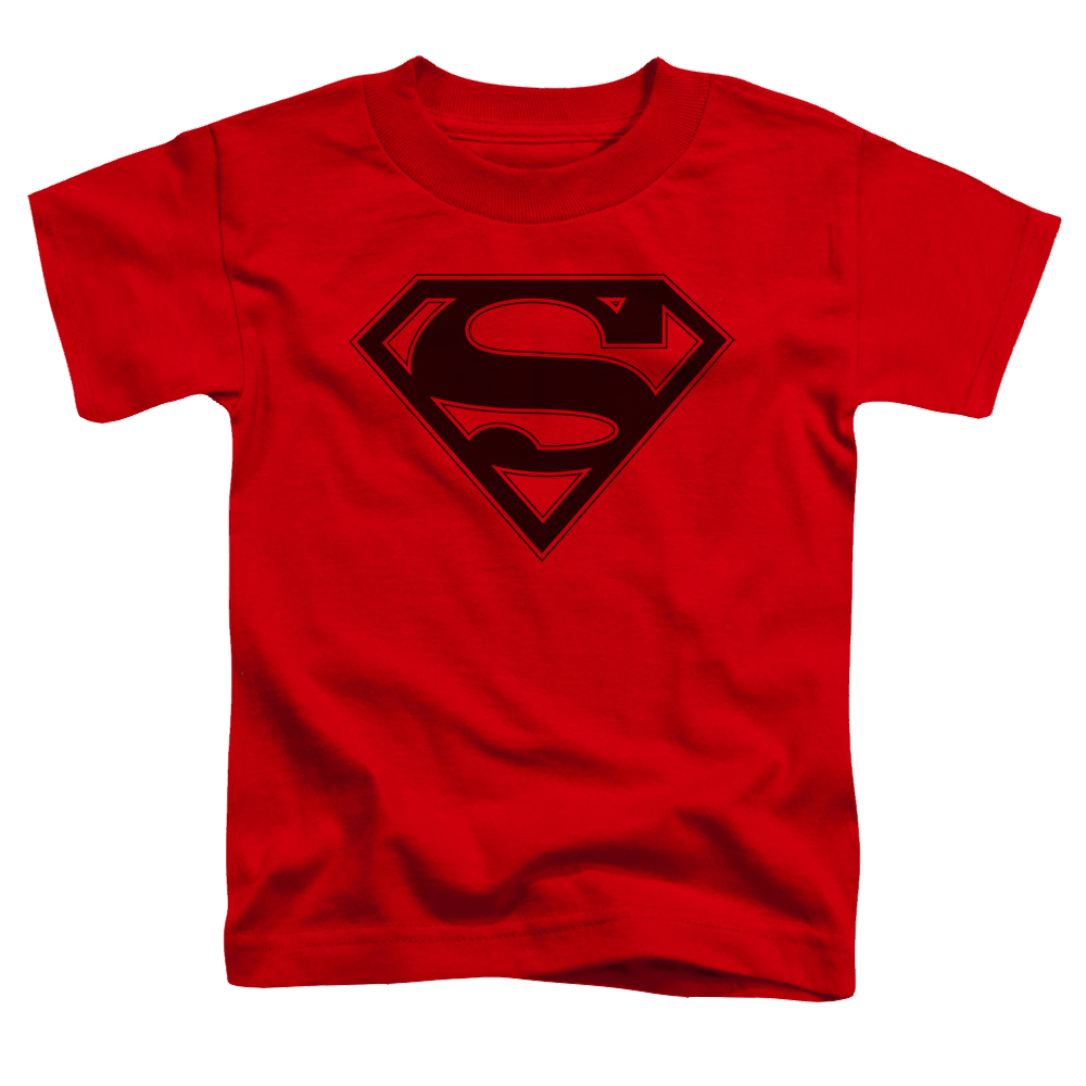 Superman Red & Black Shield - Kid's T-Shirt Kid's T-Shirt (Ages 4-7) Superman   