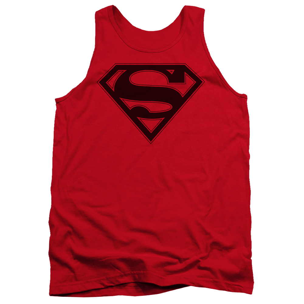 Superman Red & Black Shield - Men's Tank Top Men's Tank Superman   