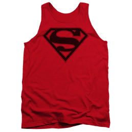 Superman Red & Black Shield - Men's Tank Top Men's Tank Superman   