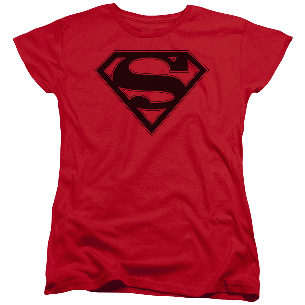 Superman Red & Black Shield - Women's T-Shirt Women's T-Shirt Superman   