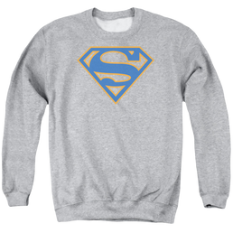 Superman Blue & Orange Shield - Men's Crewneck Sweatshirt Men's Crewneck Sweatshirt Superman   