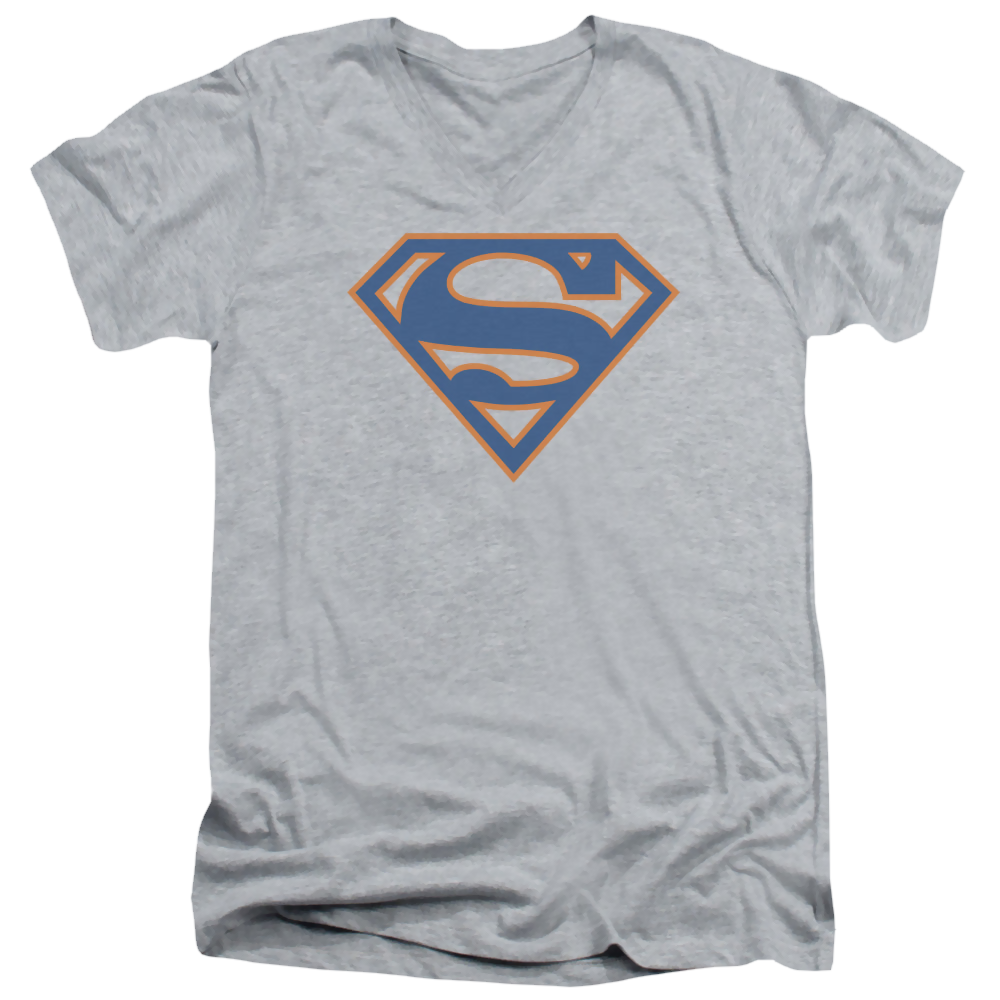 Superman Blue & Orange Shield - Men's V-Neck T-Shirt Men's V-Neck T-Shirt Superman   