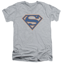 Superman Blue & Orange Shield - Men's V-Neck T-Shirt Men's V-Neck T-Shirt Superman   