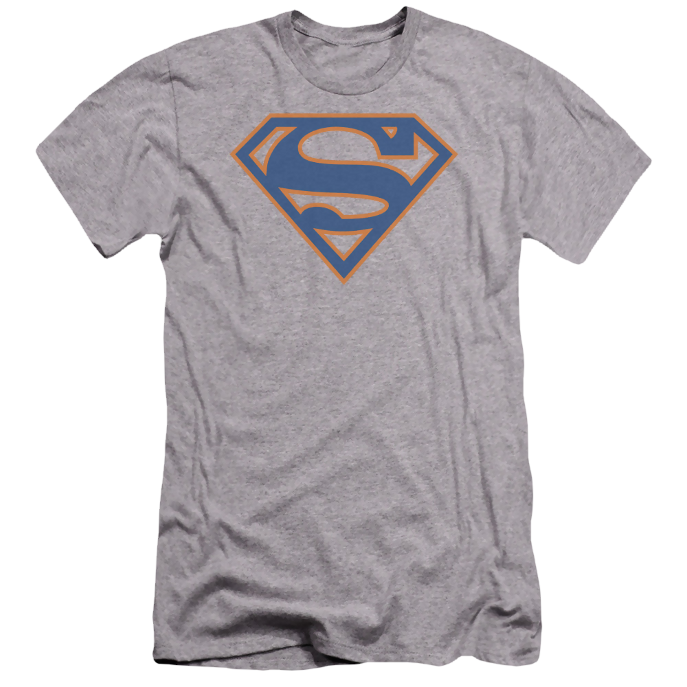 Superman Blue & Orange Shield - Men's Premium Slim Fit T-Shirt Men's Premium Slim Fit T-Shirt Superman   