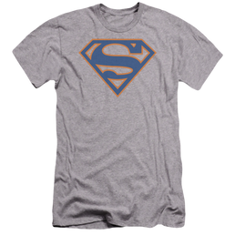 Superman Blue & Orange Shield - Men's Premium Slim Fit T-Shirt Men's Premium Slim Fit T-Shirt Superman   