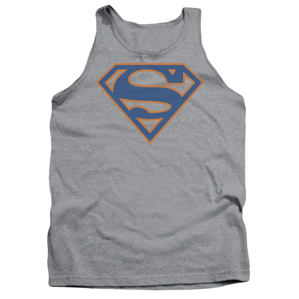 Superman Blue & Orange Shield - Men's Tank Top Men's Tank Superman   