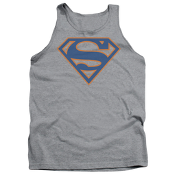 Superman Blue & Orange Shield - Men's Tank Top Men's Tank Superman   