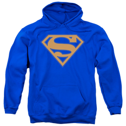 Superman Blue & Orange Shield - Pullover Hoodie Pullover Hoodie Superman   