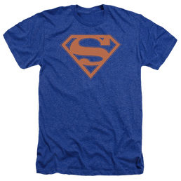 Superman Blue & Orange Shield - Men's Heather T-Shirt Men's Heather T-Shirt Superman   